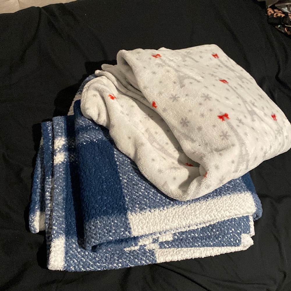 Both blankets have just been sitting in a room untouched both of them for 15$